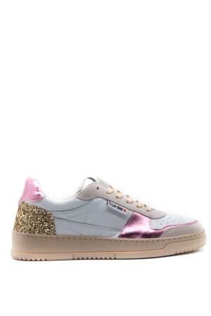 Play One dames sneakers wit roze