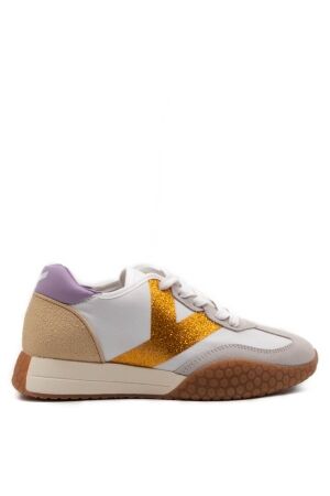 Keh-Noo dames sneakers wit goud