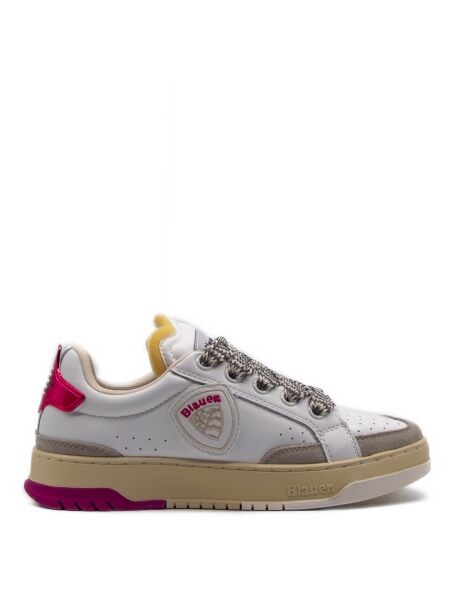 Blauer Dames sneakers wit fuxia