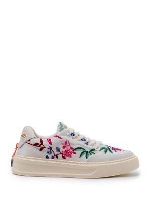 barracuda dames sneakers wit bloem