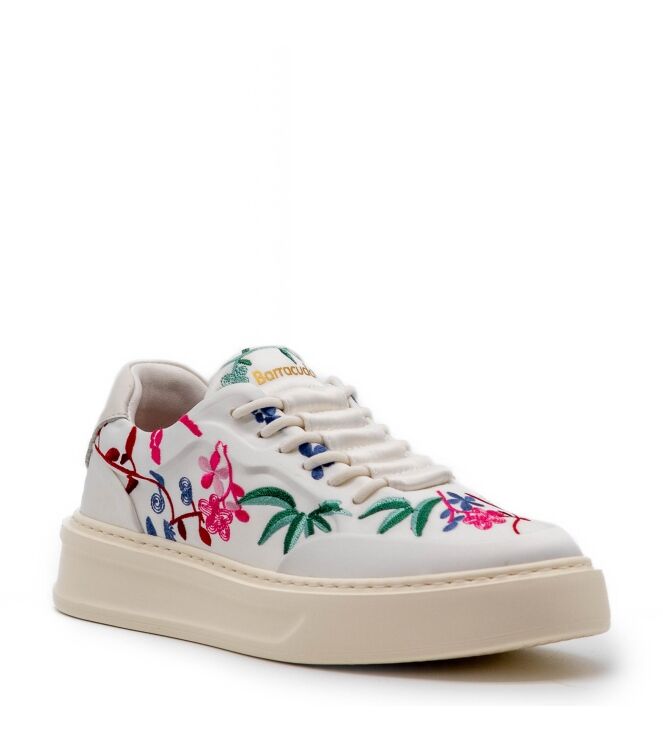 barracuda barracuda dames sneakers rubberzool wit Bianco Stain barracuda Dames Sneakers Rubberzool Wit