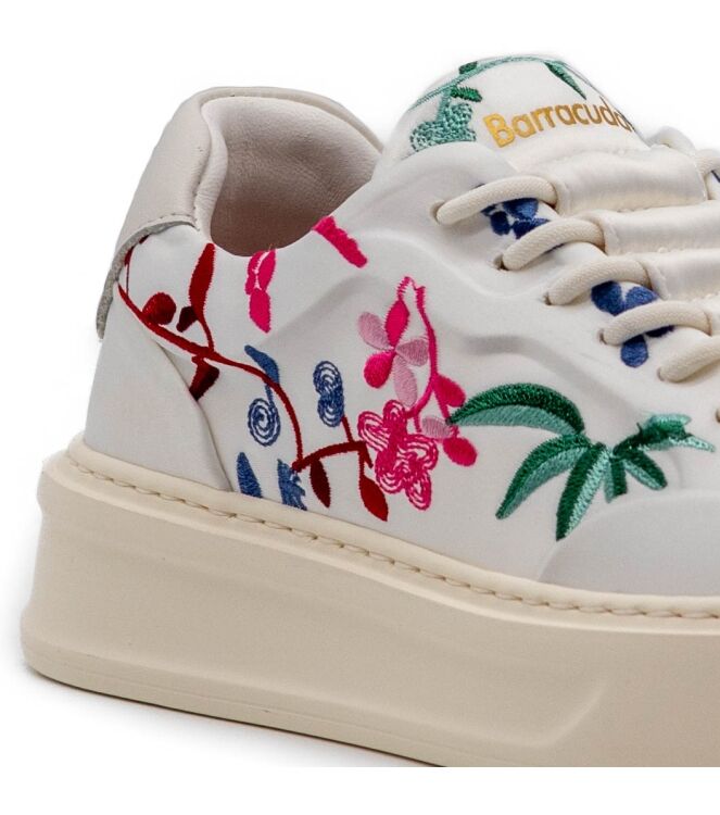 barracuda barracuda dames sneakers rubberzool wit Bianco Stain barracuda Dames Sneakers Rubberzool Wit