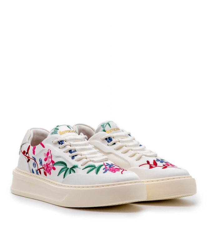 barracuda barracuda dames sneakers rubberzool wit Bianco Stain barracuda Dames Sneakers Rubberzool Wit