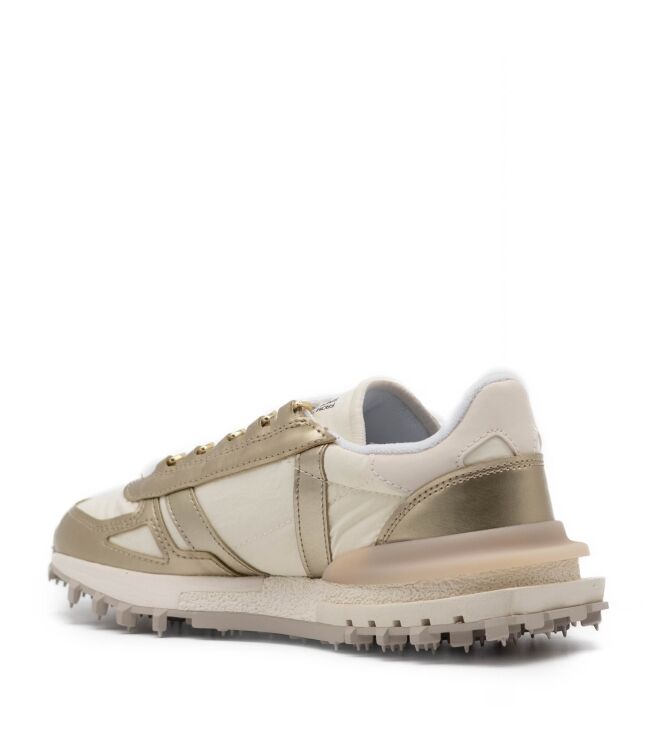 Lacoste Lacoste dames sneakers rubberzool wit White/Gold Lacoste Dames Sneakers in Wit/Goud online kopen