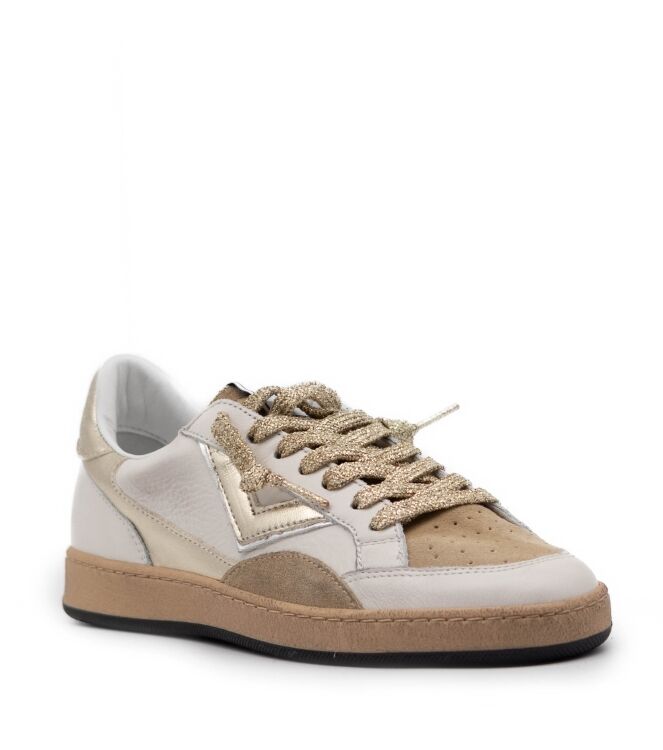 4B12 sneakers 4B12 sneakers dames sneakers rubberzolen wit Platinum 4B12 Dames Sneakers in Wit Combi online kopen