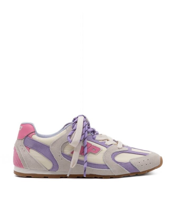 3P 3P dames sneakers rubberzolen wit Butter/Ice/Purple 3P Dames Sneakers in Wit Combi online kopen