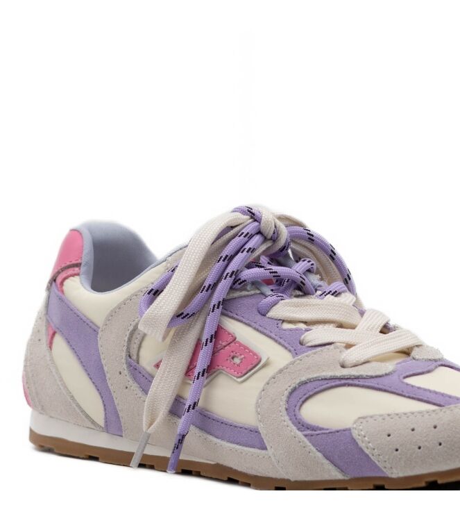 3P 3P dames sneakers rubberzolen wit Butter/Ice/Purple 3P Dames Sneakers in Wit Combi online kopen