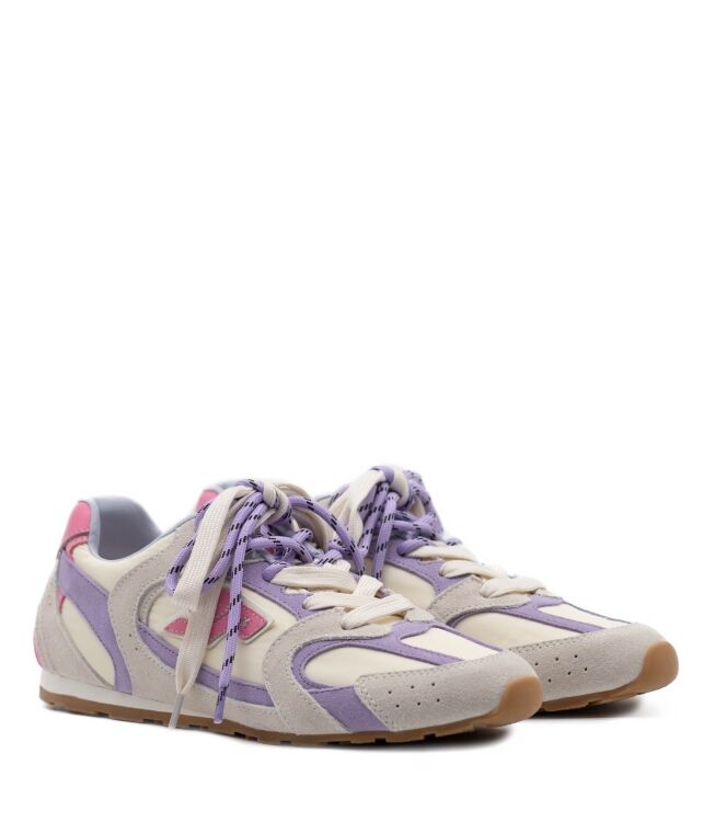 3P 3P dames sneakers rubberzolen wit Butter/Ice/Purple 3P Dames Sneakers in Wit Combi online kopen