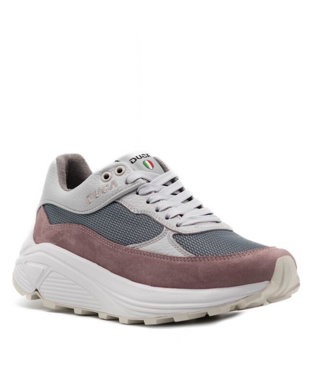 Duca Walking Duca Walking dames sneakers rubberzolen grijs Cool Grey/Mauve Duca Dames Sneakers in Grijs Combi online kopen