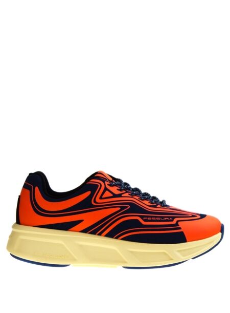 Fessura Dames sneakers blauw oranje