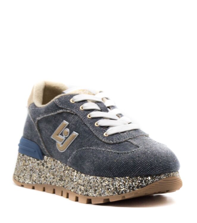 Liu Jo Liu Jo Sneakers Blue for Woman Lurex Denim