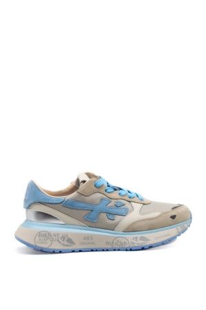 Premiata dames sneakers blauw beige