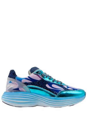 Cetti dames sneakers blauw combi