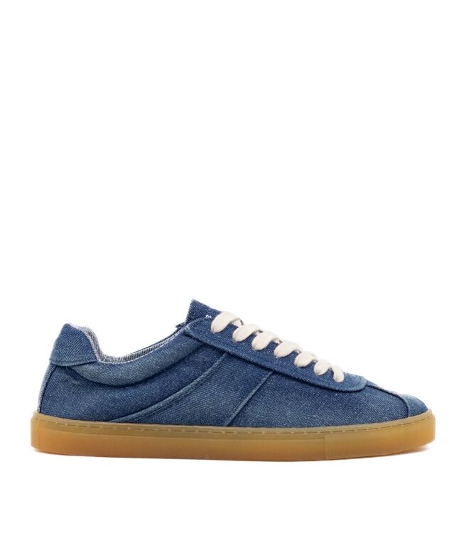 Copenhagen Studios Copenhagen Studios dames sneaker rubberzool blauw Washed Denim Bleu Copenhagen Studios Dames Sneakers in Gewassen Denim online kopen