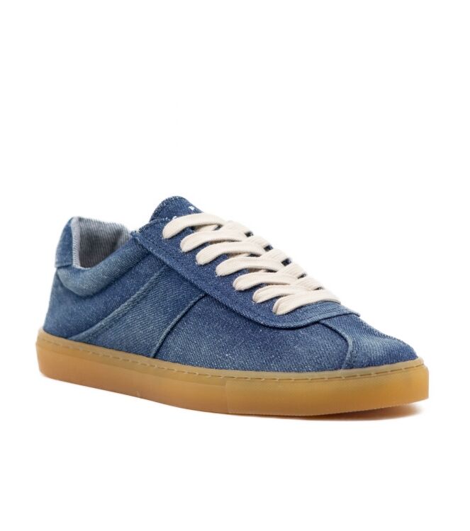 Copenhagen Studios Copenhagen Studios dames sneaker rubberzool blauw Washed Denim Bleu Copenhagen Studios Dames Sneakers in Gewassen Denim online kopen