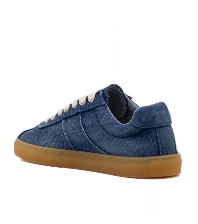 Copenhagen Studios Copenhagen Studios dames sneaker rubberzool blauw Washed Denim Bleu Copenhagen Studios Dames Sneakers in Gewassen Denim online kopen