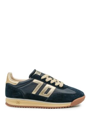 Back70 dames sneakers blauw goud