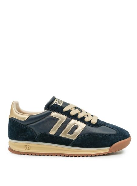Back70 Dames sneakers blauw goud