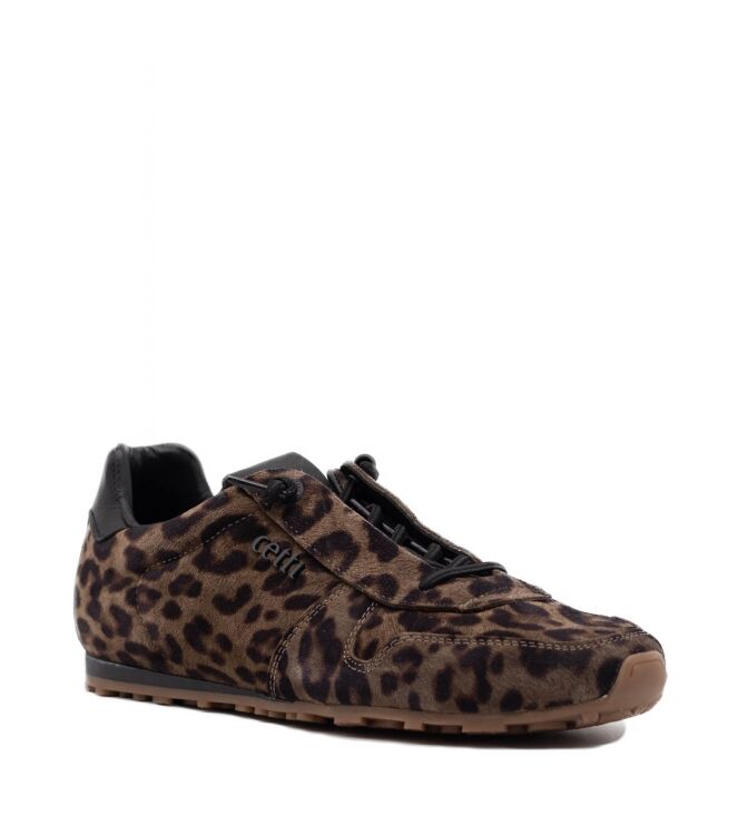 Cetti Cetti dames sneakers leopard Leopardo Sander Cetti Dames Sneakers in Bruin leo online kopen