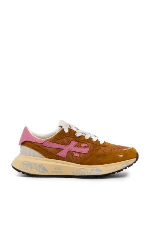 Premiata  dames sneakers rubberzolen bruin
