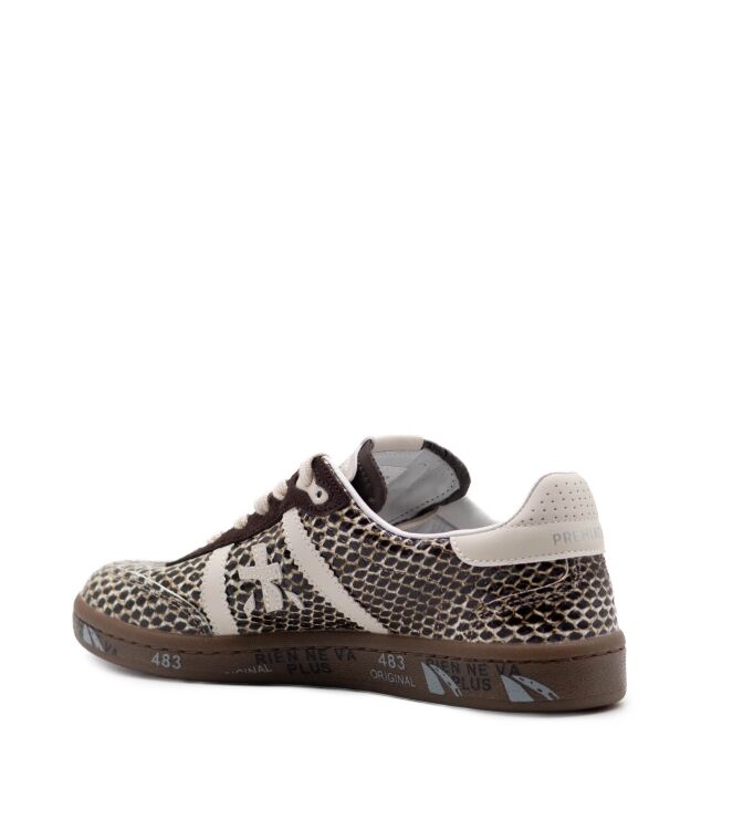 Premiata Premiata dames sneakers rubberzool bruin Var8573 Premiata Dames Sneakers in Bruin Slang online kopen