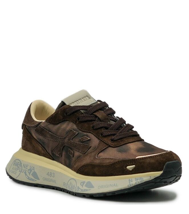 Premiata  dames sneakers bruin 69 bruin combi. Direct leverbaar uit de webshop van www.taft.nl/