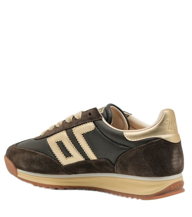 Back70 Back70 dames sneakers bruin goud Sprong Nappa Coffee Gold Back70 Dames Sneakers Bruin Goud