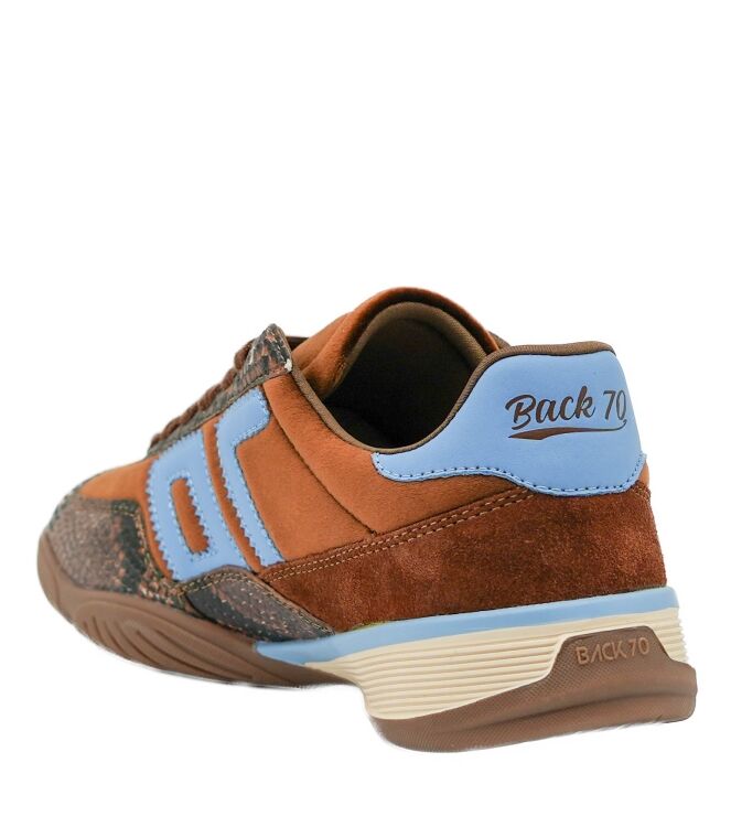 Back70 Back70 dames sneakers bruin combi Velvet Cuoio Sky Back70 Dames Sneakers Bruin Combi