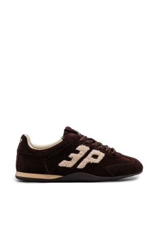 3P dames sneakers donker bruin sued