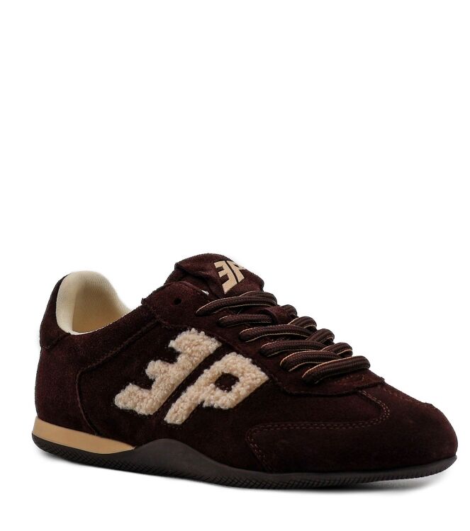 3P 3P dames sneakers donker bruin sued Suede Coffee 3P Dames Sneakers in Bruin online kopen