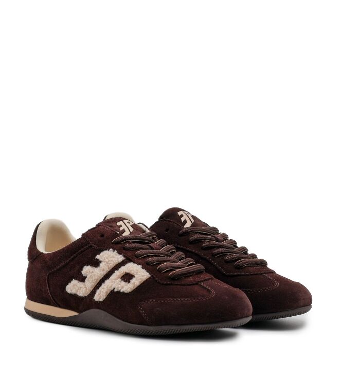 3P 3P dames sneakers donker bruin sued Suede Coffee 3P Dames Sneakers in Bruin online kopen