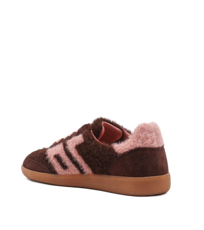 Back 70 Back 70 dames sneakers bruin roze Mohair Coffee Pink Back70 Dames Sneakers in Bruin/Roze online kopen