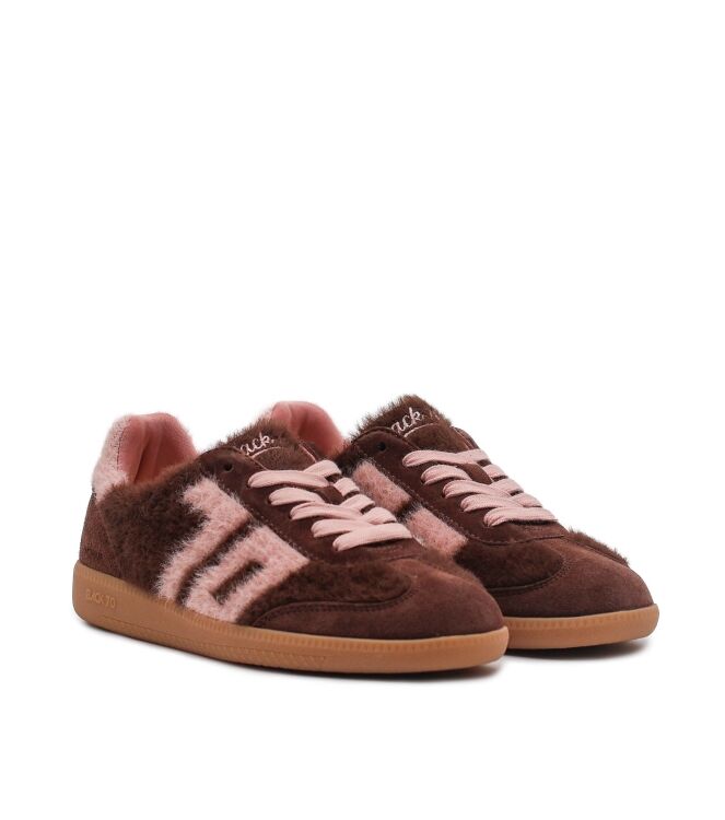 Back 70 Back 70 dames sneakers bruin roze Mohair Coffee Pink Back70 Dames Sneakers in Bruin/Roze online kopen
