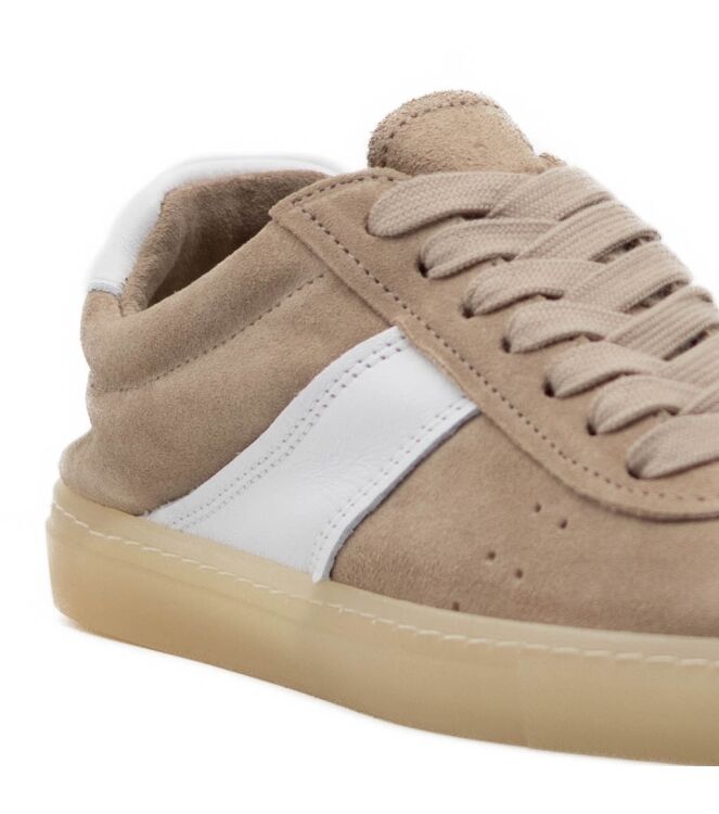 Copenhagen Studios Copenhagen Studios dames sneakers rubberzolen beige Suede Sand/White Copenhagen Studios Dames Sneakers in Beige Wit online kopen