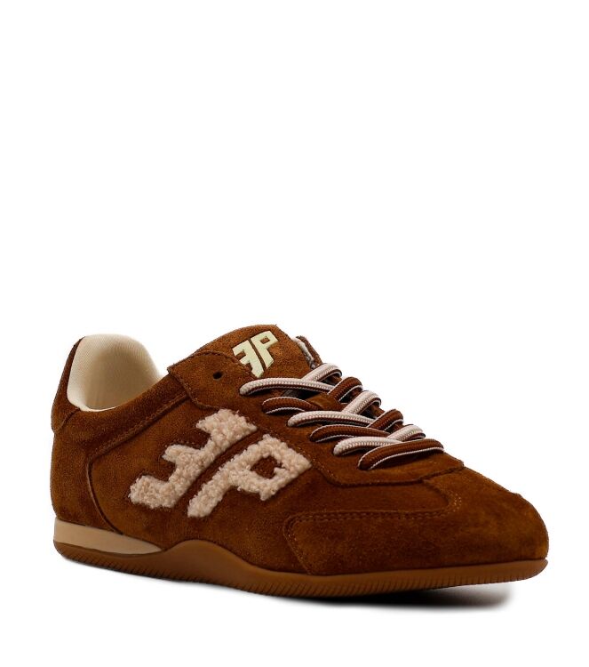 3P 3P dames sneakes cognac suede Suede Cuoio 3P Dames Sneakers in Naturel online kopen