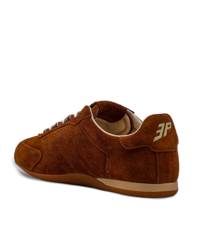 3P 3P dames sneakes cognac suede Suede Cuoio 3P Dames Sneakers in Naturel online kopen
