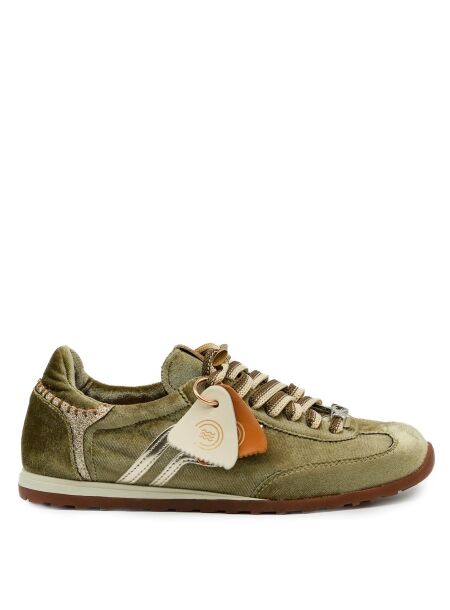 Prima-base Dames sneakers groen velvet