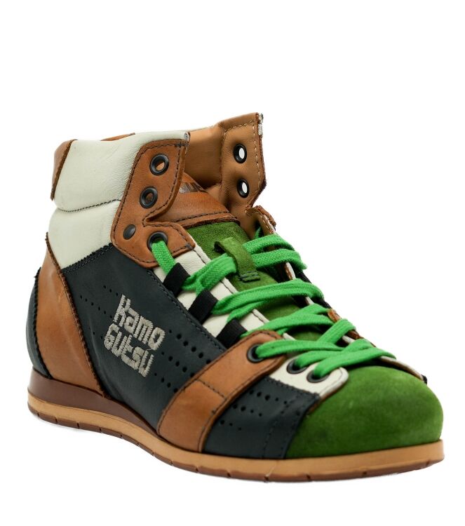 Kamo Gutsu Kamo Gutsu dames sneakers groen grijs Prato Dark Grey Kamo Gutsu Dames Sneakers in Groen online kopen