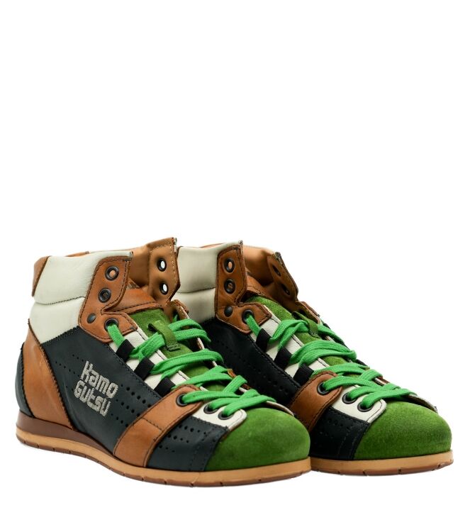 Kamo Gutsu Kamo Gutsu dames sneakers groen grijs Prato Dark Grey Kamo Gutsu Dames Sneakers in Groen online kopen