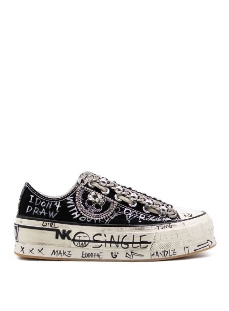 Nan-ku Dames sneakers zwart combi
