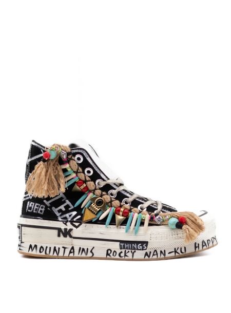 Nan-ku couture Dames sneakers plateauzolen zwar
