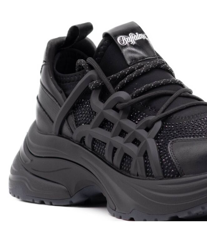 Buffalo Dames Platform Sneakers in Zwart online kopen 