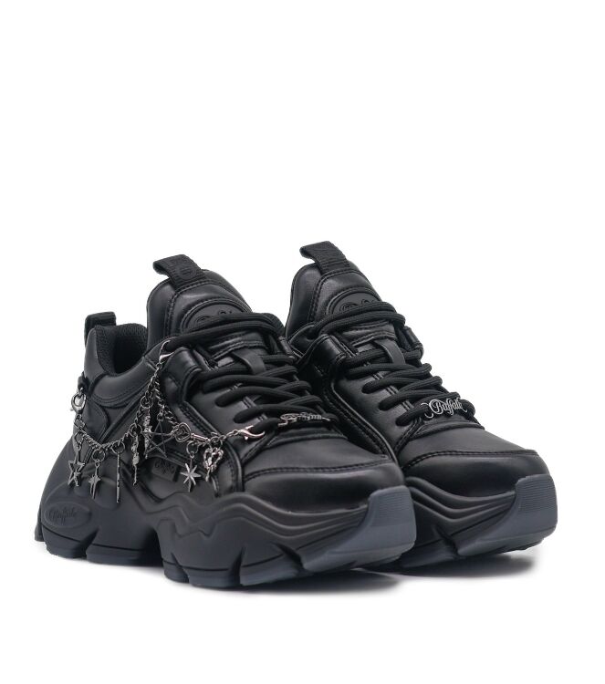 Buffalo Dames Platform Sneakers in Zwart online kopen 