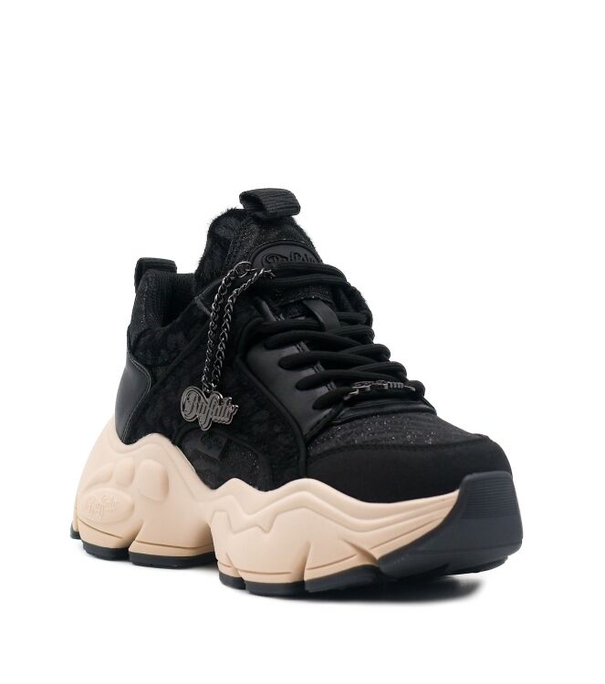 Buffalo Dames Platform Sneakers in Zwart online kopen 