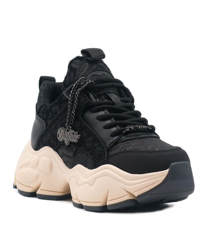 Buffalo Dames Platform Sneakers in Zwart online kopen 