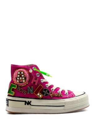 NAN-KU Couture dames sneakers plateau roze