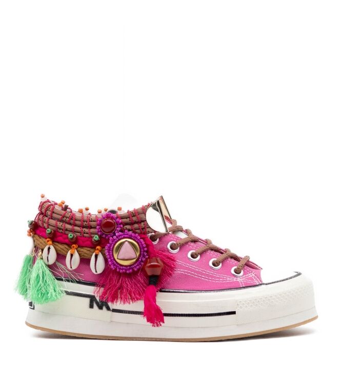 Nan-Ku Couture Dames Platform Sneakers in Wit online kopen 