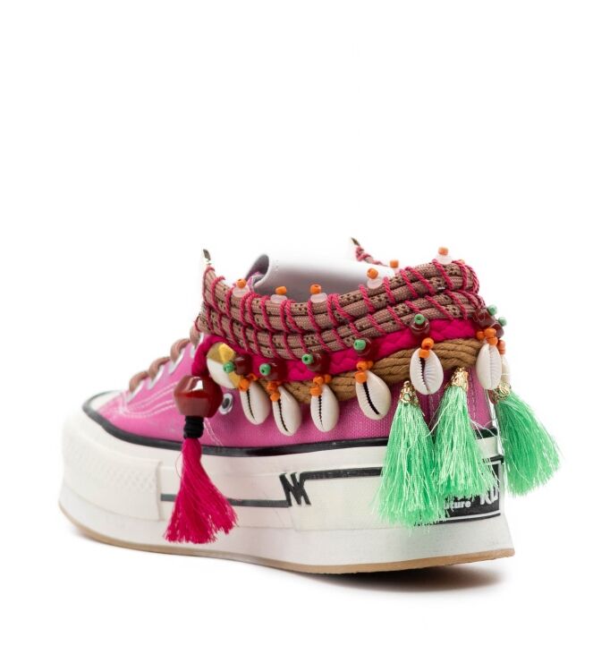 Nan-Ku Couture Dames Platform Sneakers in Wit online kopen 