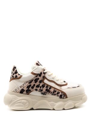 Buffalo dames sneakers beige leo vegan