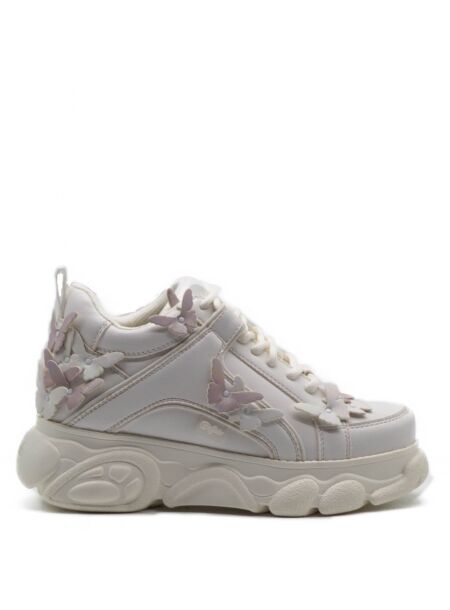 Buffalo Buffalo Sneakers White Butterfly for Woman